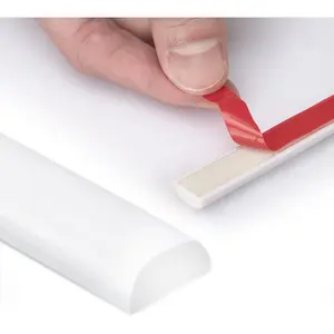 10 Ft Flexible Peel and Stick Trim Molding for Backsplash Tile , Self-Adhesive Wall Trim for Corner Decor, 120x0.47x0.2 Inch White