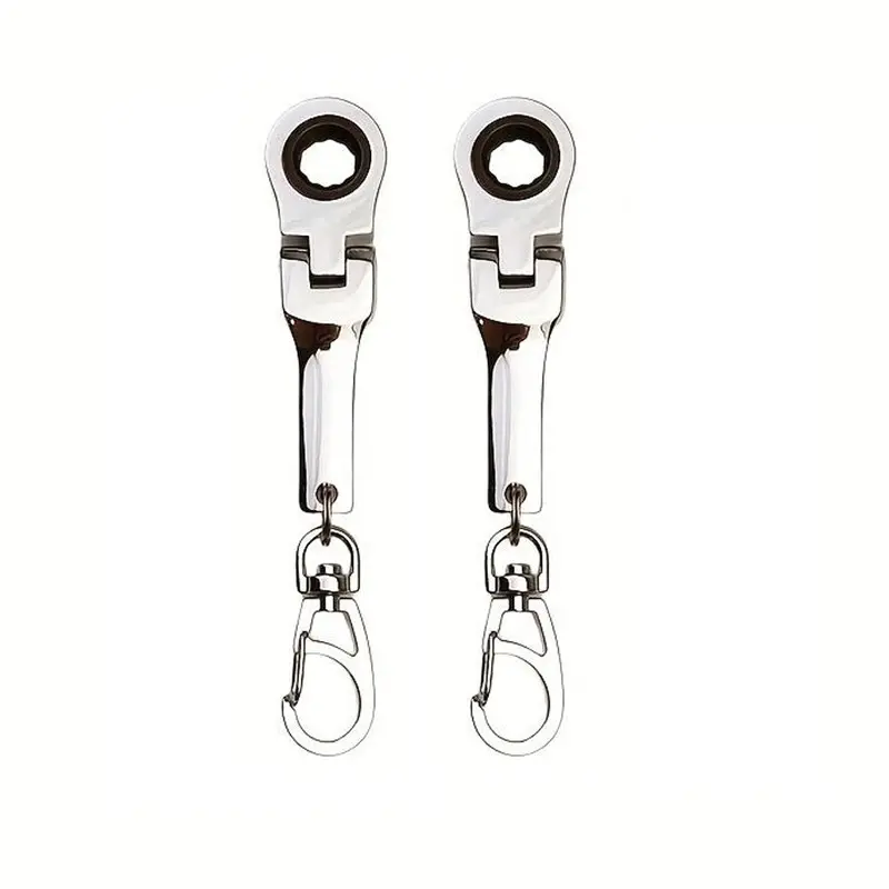 10mm Ratchet Wrench Keychain Design, Keychain Accessory, Keyrings, Ratchet Mechanism, Portable, Quick Release Tool Holder, Creative Anti-Loss Hanging Buckle, Small Gift Idea, Durable Metal Construction, Reliable