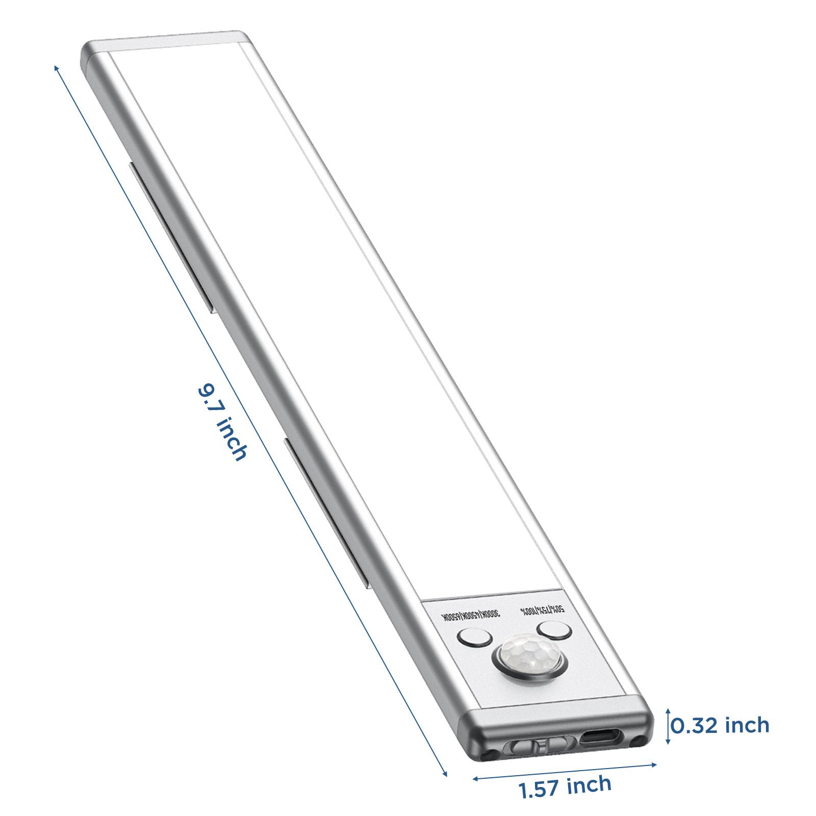 SHINE PAL Under Cabinet Lights,Motion Sensor Night Light Indoor,1500mAh USB Rechargeable Light,Magnetic Installation Dimmable Lights for Kitchen,Wardrobe,Pantry, Closet,Bathroom,Stairs,Sink Cabinet,Garage,Father's Day Gift