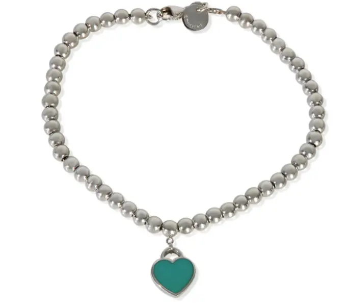 Pre-owned Tiffany & Co. Sterling Silver Diamond Return To Tiffany Bracelet