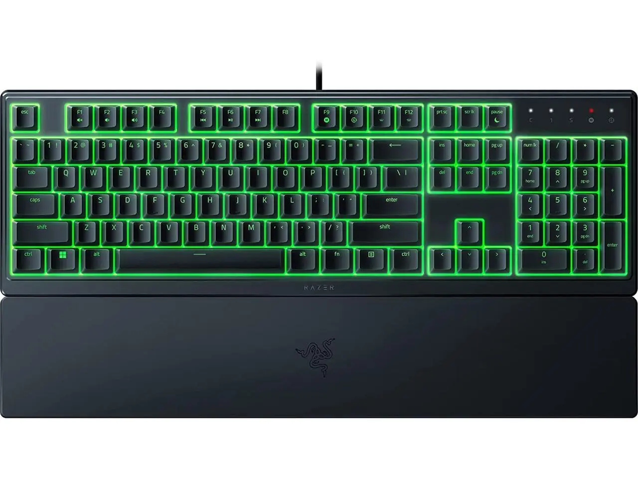Razer Ornata V3 X Gaming Keyboard: Low-Profile Keys - Silent Membrane Switches - UV-Coated Keycaps - Spill Resistant - Chroma RGB Lighting - Ergonomic Wrist Rest - Classic Black