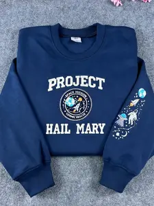 Embroidered Project Hail Mary Sweatshirt, Sci-Fi Crewneck for Book Lovers, Cozy Reader Gift