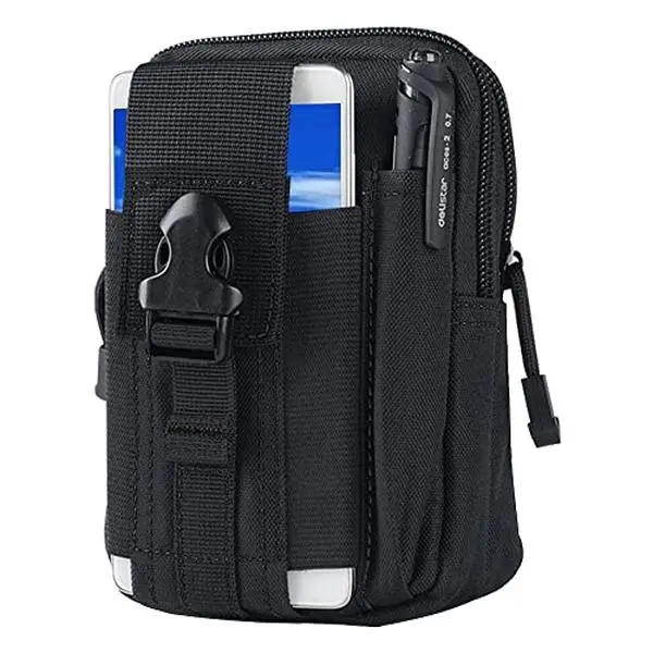 Tactical Waist Belt Bag | Universal Outdoor EDC Military Holster Wallet Pouch Phone Case Gadget Pocket for iPhone X 8 7 6 6s Plus Samsung Galaxy S8 S7 S6 S5 S4 S3 Note 8 5 4 3 2 LG HTC