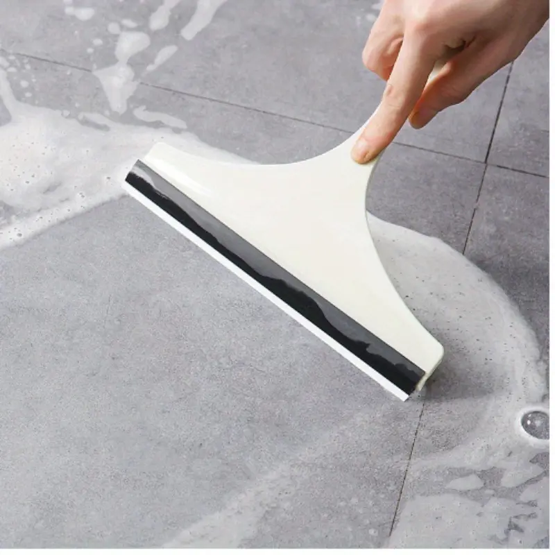 Household Cleaning Bathroom Mirror Cleaner With Silicone Blade Holder Hook Car Glass Shower Squeegee Window Glass Wiper Scraper Window Cleaning Tool