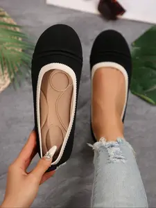 Women's Solid Color Mesh Breathable Flat Shoes, Casual Comfortable Soft Sole Shoes for Daily Wear, Lightweight Breathable Shoes for Women & Girls, Running, Shoes Flats