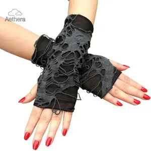 2026 New Arrival Unisex Gothic Fingerless Arm-Length Gloves – Stretch Mittens for Festivals Clubs Dance Cosplay | TikTok Shop Black Friday Christmas Deals
