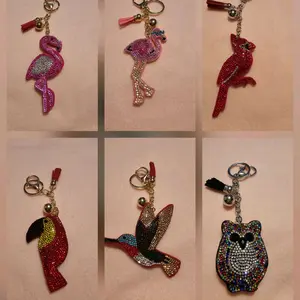 Bird Bling Bag Charm Keychains - Sparkling Bird Designs for Keychains and Bags - Perfect for Adding a Touch of Glamour to Your Accessories