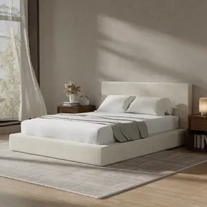 RECCI Cloud Padded Upholstered Bed Frame, No Box Spring, No Mattress, Easy Assembly