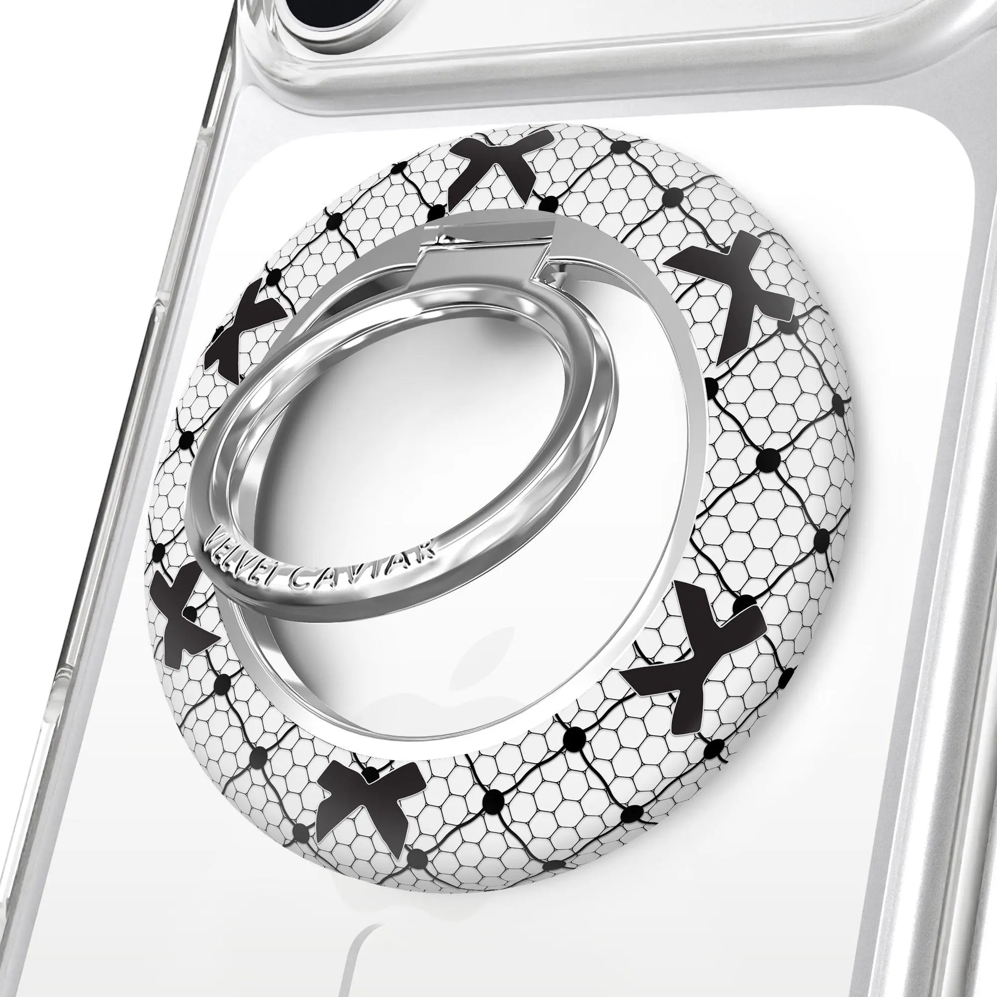 Lacy Black Bows MagSafe Grip Ring