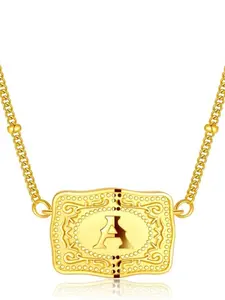 Women's Letter Initial Necklace, 18k Gold Plated Floral Buckle Pendant, A-Z Alphabet Charm Jewelry, Boho Style Western Accessory, Fashion Alphabet Pendant