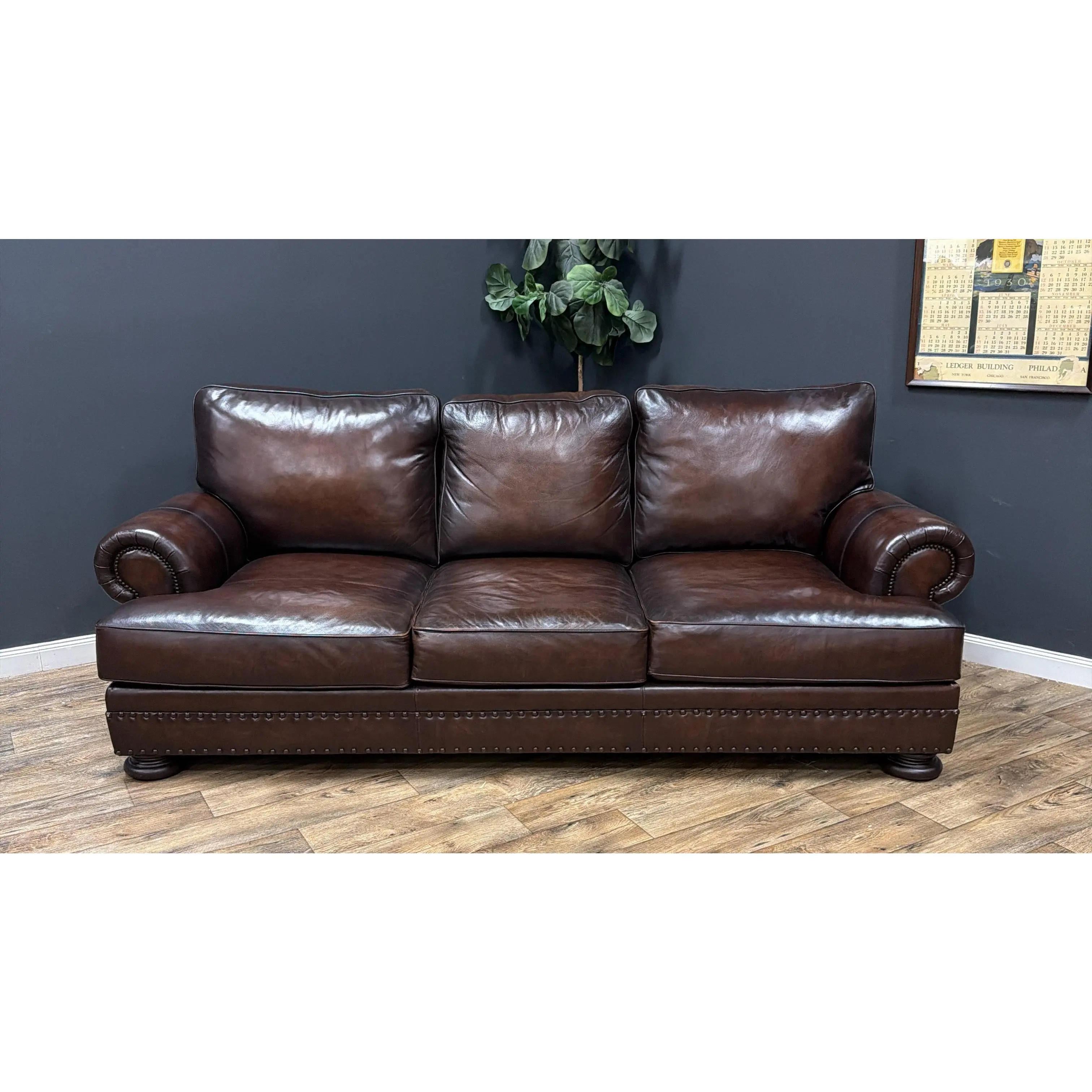 Bernhardt Leather Sofa and recliner