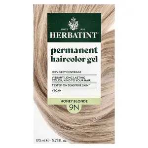 Herbatint Permanent Haircolor Gel, 9N Honey Blonde, 5.75 fl oz (170 ml)