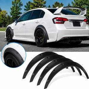 4Pcs Universal Wide Body Wheel Arch Fender Flares - Anti-Scratch, Anti-Collision Car Exterior Protector, Durable Easy-Install Trim, Vehicle Accessories for Sedans, SUVs