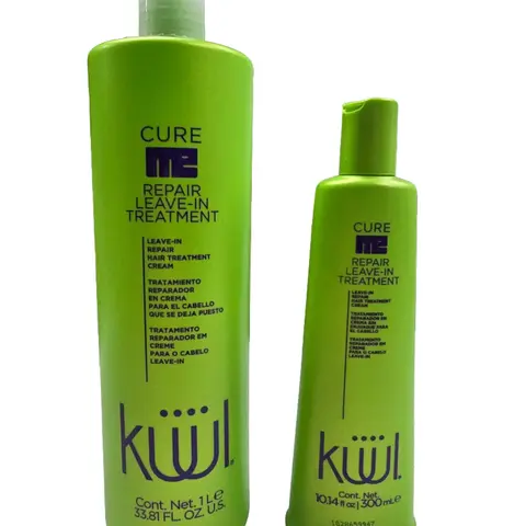 KUL Cure Me No-Rinse Bond Repair Actives Leave-In Treatment (300ml-1000ml) - Daily Formula with UV Filter, Lightweight Moisturizer, Detangle Hair Solutions, Bleach Damage Repair for Color & Chemically Treated Dry/Damaged Hair