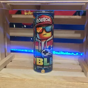 Roblox 20oz Stainless Steel Tumbler with Vibrant Game-Themed Design and Secure Lid