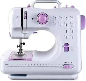 Sewing Machine for Beginners & Kids, Mini Portable Sewing Machines with 12 Built-in Stitch Patterns, 2-Speed Foot Pedal, Perfect for Teaching Daughter Granddaughter to Sew