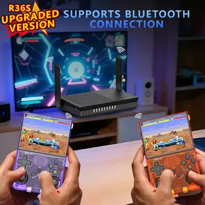R36SWIFI upgraded version is a retro handheld game console equipped with a Linux operating system, a 3000mAh battery, 64GB/128GB of memory, 20,000 built-in classic games, and supports more than 10 emulator games, including a two-player competitive mode.