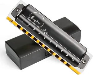 Diatonic Harmonica of C Key,Blues Mouth Organ 10 Holes 20 , Reed of Phosphor Bronze, ABS Combo, Easy-Clean Cover,10 Holes Blues Harp for Adult, Beginner