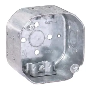 212 MAIN 4x2.12 Size Metal Octagonal Box, Steel Metallic Lighting Mount with Metal Build Cover, Includes Screws for Sailing Water Sports