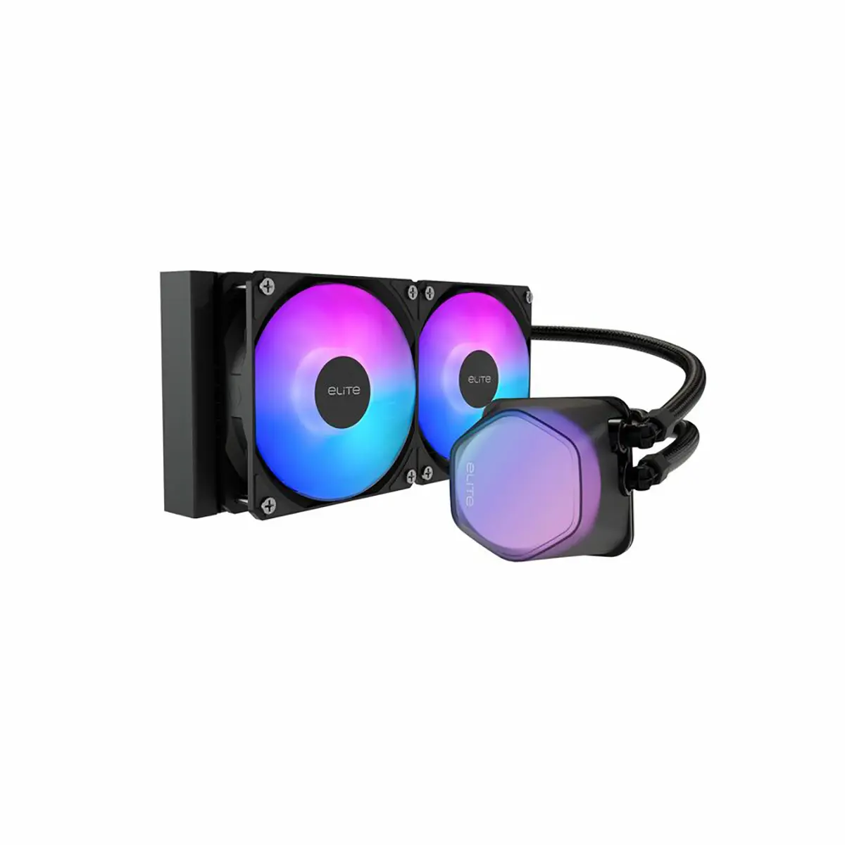 CoolerMaster Master Elite Liquid 240 240mm ARGB CPU Liquid Cooler, Black