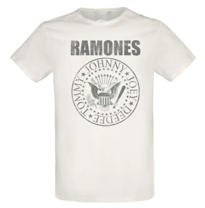"Amplified Collection - Vintage Shield" T-Shirt white by Ramones