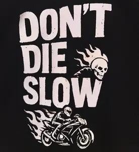 Don't Die Slow Reflective Motorcycle Hoodie for Better Nighttime Visibility Biker