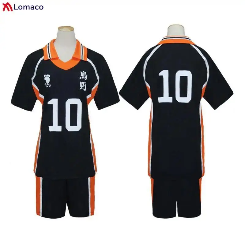 Anime Haikyu Karasuno High School Volleyball Club Shoyo Hinata Kageyama Tobio Sportswear Jersey Uniform Suit Cosplay Costume