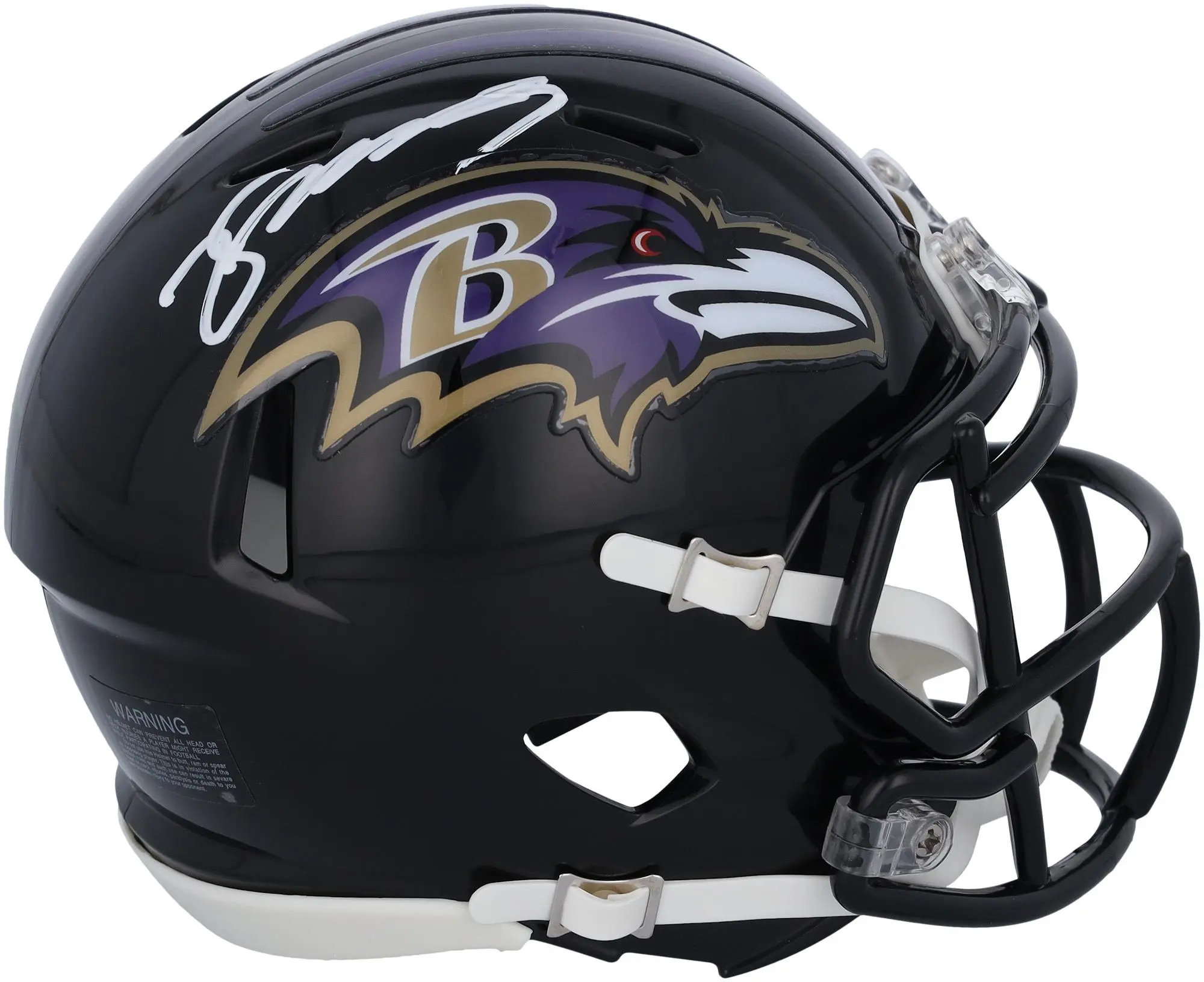 Zay Flowers Baltimore Ravens Autographed Speed Mini Helmet - Fanatics Authentic Certified