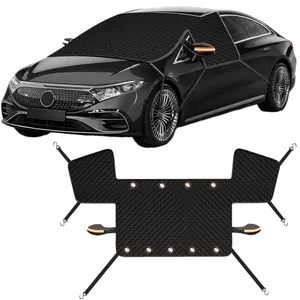 Large Magnetic Car Windshield Snow Cover, Four-Season Car Window Snow Cover, Anti-freezing and Anti-snow Windshield Sunshade for Most Vehicle,Sedan,SUV