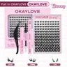 OKAYLOVE Bunny Lash CLusters Kit, Okaylovelashes Lash Extension with Waterproof Long-lasting Lash Bond and Seal,Tweezers and Remover for DIY Eyelash at Home Easily, Natural Makeup Girl Gifts #sohochic #backtoschool