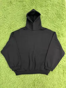 New Style Men Fleece black Color Pullover Hoodie, Relaxed Oversized Fit,Casual Streetwear Hooded Sweatshirt, Comfortable for Daily Outings, Leisure Time and Everyday Casual Matching