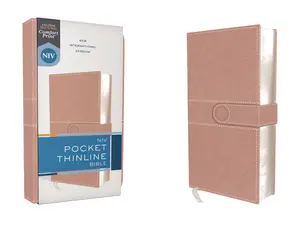 NIV, Pocket Thinline Bible, Leathersoft, Pink, Snap Closure, Red Letter, Comfort Print by Zondervan [Leatherbound Book]