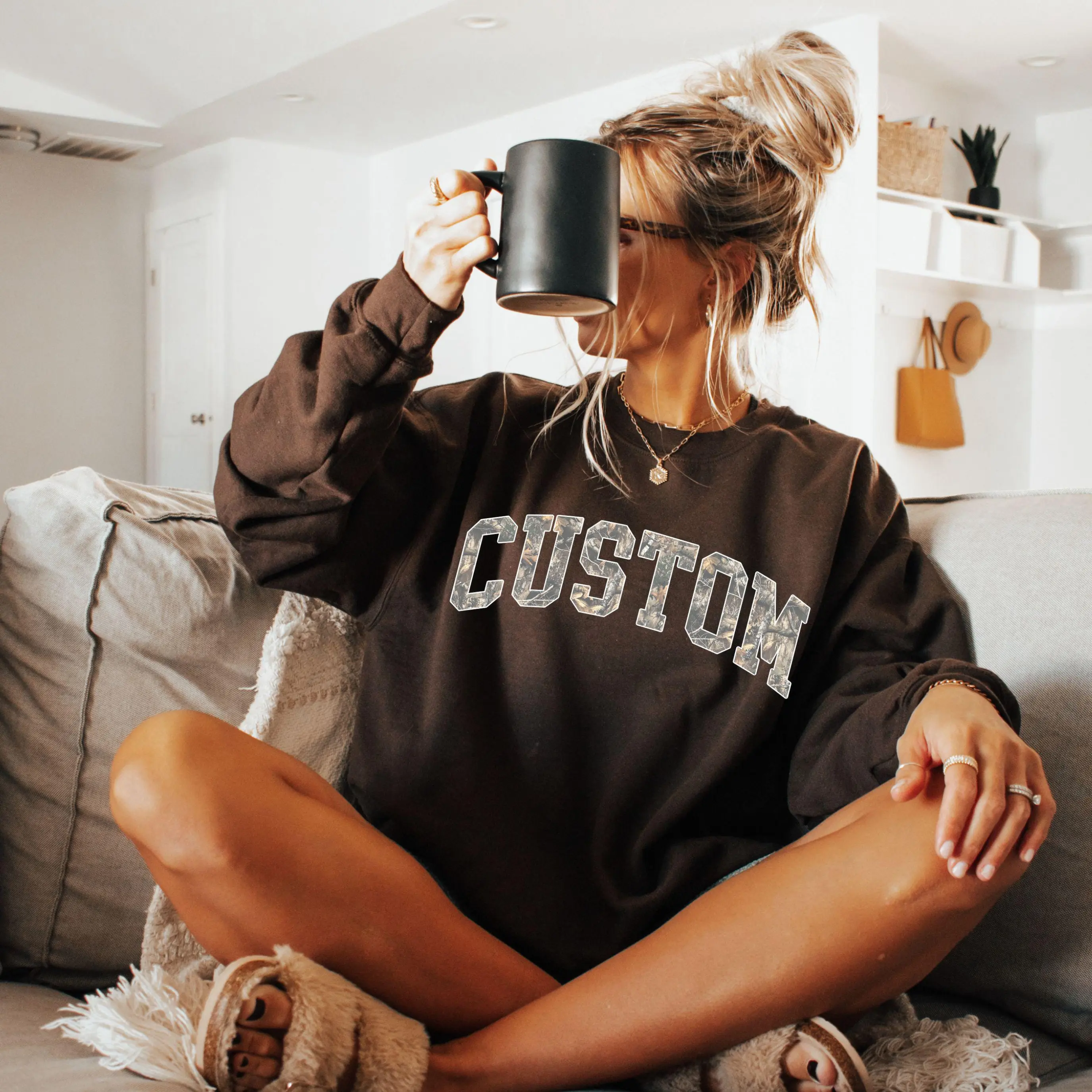 Custom Text Sweatshirt, Custom Camo Sweatshirt, Personalized Text Sweatshirt, Custom Camo, Custom Name Sweatshirt, Camo SweatShirt, Camo