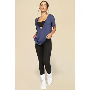Reversible Deep V Tee - Nightshade Blue