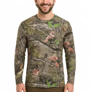 ARRIS Ghost Veil Camo Performance Long Sleeve Shirt for Men – Lightweight Stretch Shirt with Elastic Thread Stitching, 4-Way Stretch, UV Sun Protection & Cooling Breathable Outdoor Fabric