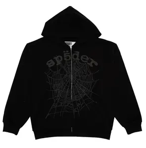 Sp5der Men's OG Web V2 Phantom Zip Up Hoodie Black, from StockX