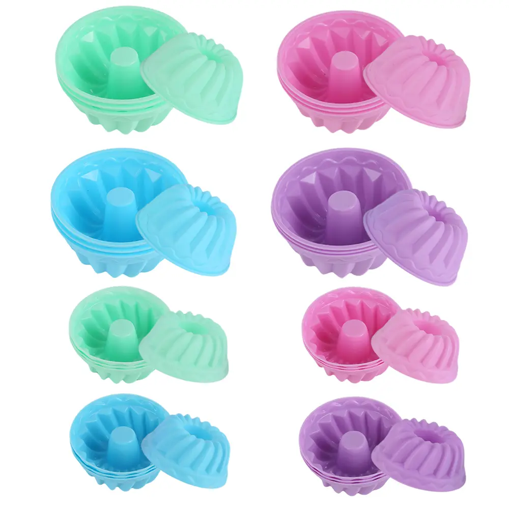 Silicone Baking Molds, 24 Pack Flower-Shaped Reusable Cupcake Liners, Non-Stick Food-Grade Cups for Muffins & Donuts, Freezer & Oven Safe, Birthday, Happy Birthday, Cheese, Pans, Baby Shower, Cupcakes, Snack Cakes, Holiday, Birthday Party