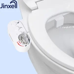Jinxell NEW Bidet Attachment for Toilet Hot and Cold Water Spray Non-Electric Dual Nozzle for Frontal & Rear Wash Adjustable Water Pressure Control Self Cleaning Water