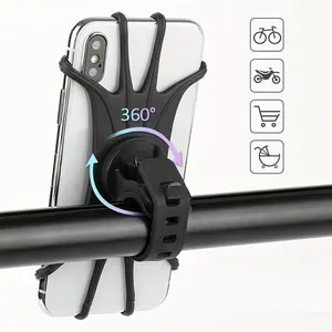 Bicycle Phone Mount, 360 Degree Rotating Shockproof Holder, Fits 11.94-16.51 Cm Phones, Scooter Handlebar Clamp, Durable Bike Accessory, Bicycle Accessories