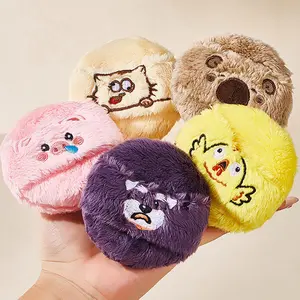 Cute and soft plush powder puff, soft and comfortable, thick flocking, skin-friendly, for loose powder setting