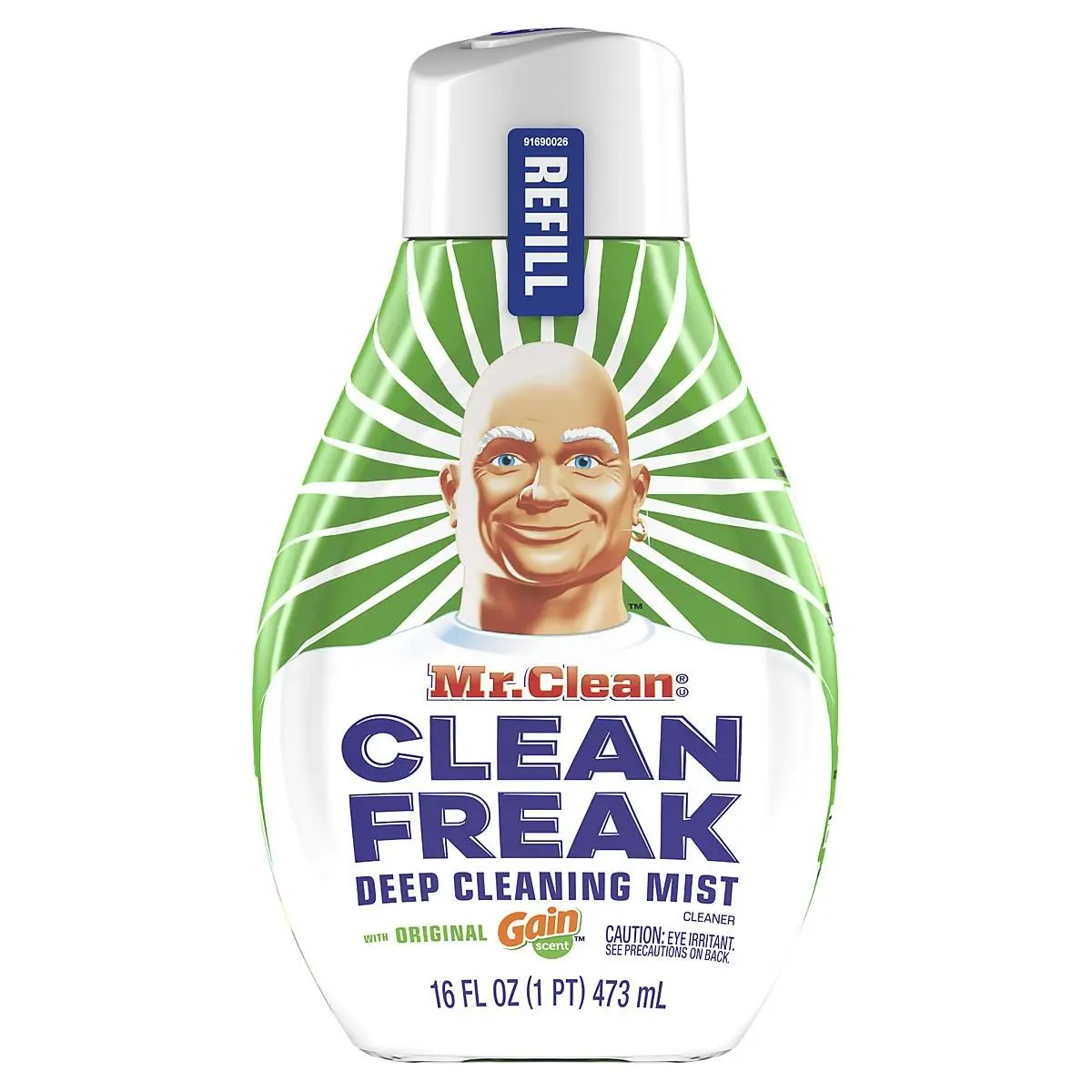 212 MAIN Mr. Clean Gain Freak 16oz Deep Cleaning Household Sprayer Mist - Multi-Surface Cleaner for Tough Stains, Finished Floors, Counter Tops, Scented, Refill-Ready, Great for Eliminating Odors, Leaving a Fresh Gain Scent (Product ID:250952), Mist Spray