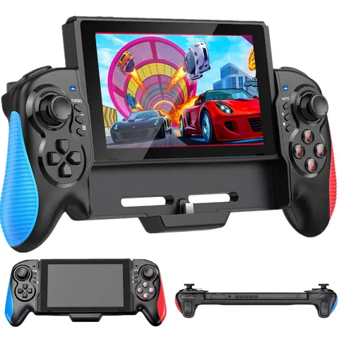 Wired Portable Switch Controller (Not Including Switch Console) – 1-Piece Handheld Joypad Game Peripherals Replacement for Pro, with Adjustable Turbo, Dual Motor Vibration, Manufacturer Warranty, Thumb Grip, Gaming Items, Protection, Tech Accessories