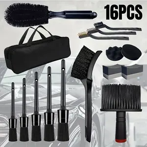 Professional Car Wash Brush Set Tool Kit, Car Detailing Brush, Includes Wheel Brushes, Cleaning Brushes, Dust Brushes, Non-Electric HUB External Clean Tools