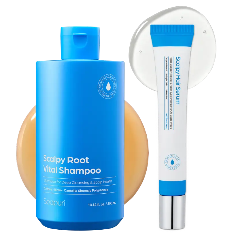 [Seapuri Official] Scalpy Vital Hair Care Set For Thinning Hair | Includes Root Vital Shampoo & Scalpy Scalp Serum | For Thinning Hair,Thickening, Volumizing Hair