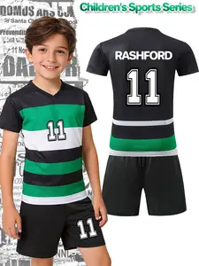 Children's football uniform set named RASHFORD, number 11, including a T-shirt and shorts. It is lightweight and breathable, suitable for sports, daily use, and outdoor activities.