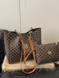 Women's Fashion Commuter Colorblock Shoulder Bag, Large Capacity Tote Bag, Perfect for Dating, Shopping, Gifts, Work, Fashionable Patterned Bag