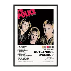 The Police - Outlandos D'Amour Album Poster No Frame / Album Cover Poster / Music Gift / Music Wall Decor / Fan Gift / Decor Home