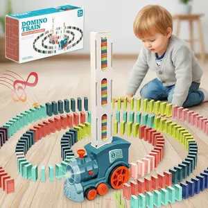 Domino Train Set – Creative Electric Building & Stacking Toy for Kids, Perfect Birthday or Christmas Gift