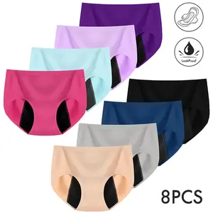 Lady's Mid-Waist Period Underwear - Super Absorbent Leak-Proof Underwear, made of highly absorbent material, with a soft and breathable mid-waist design, comfortable for daily and menstrual use, hand wash only