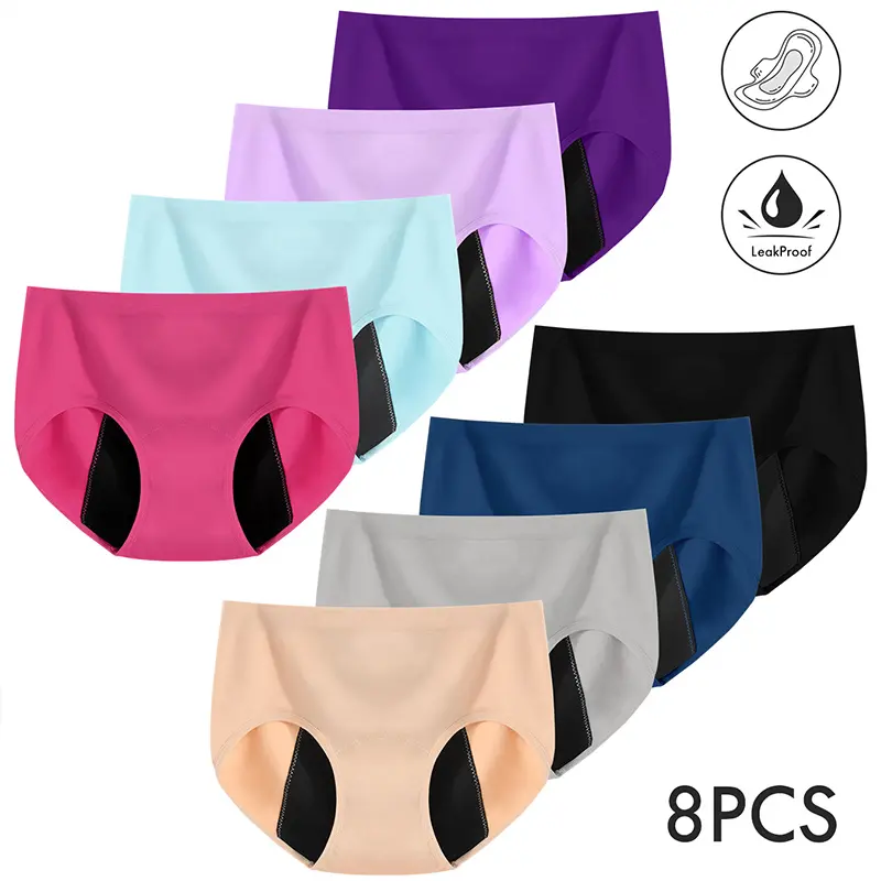 Women's Period Cheeky Brief, Soft Mid-Waist Panties, Super Absorbent and Leak-Proof for Everyday Basic Comfort
